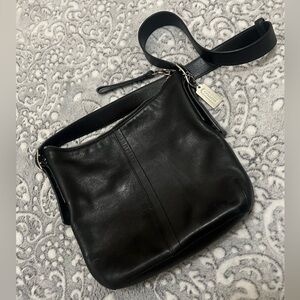 Coach Black Leather Shoulder Bag Legacy Slim